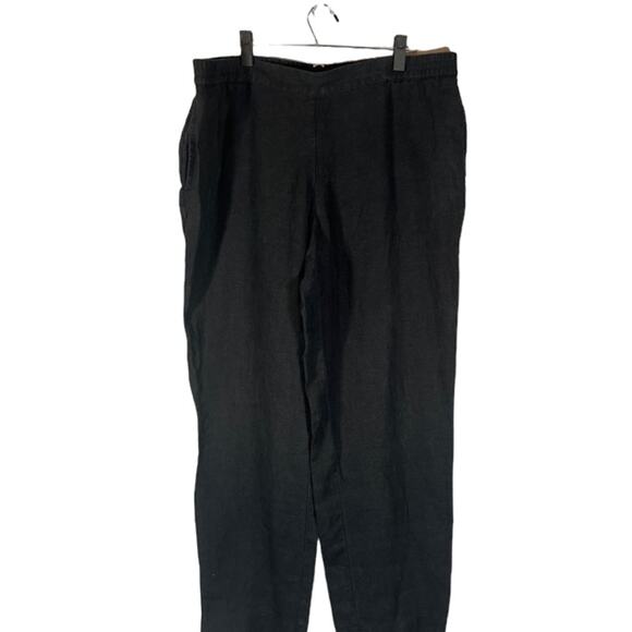 J. Jill Black Love Linen Pull Up 100% Linen Casual Pants Women Sz 1X - Picture 1 of 8